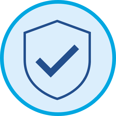 badge with check mark icon